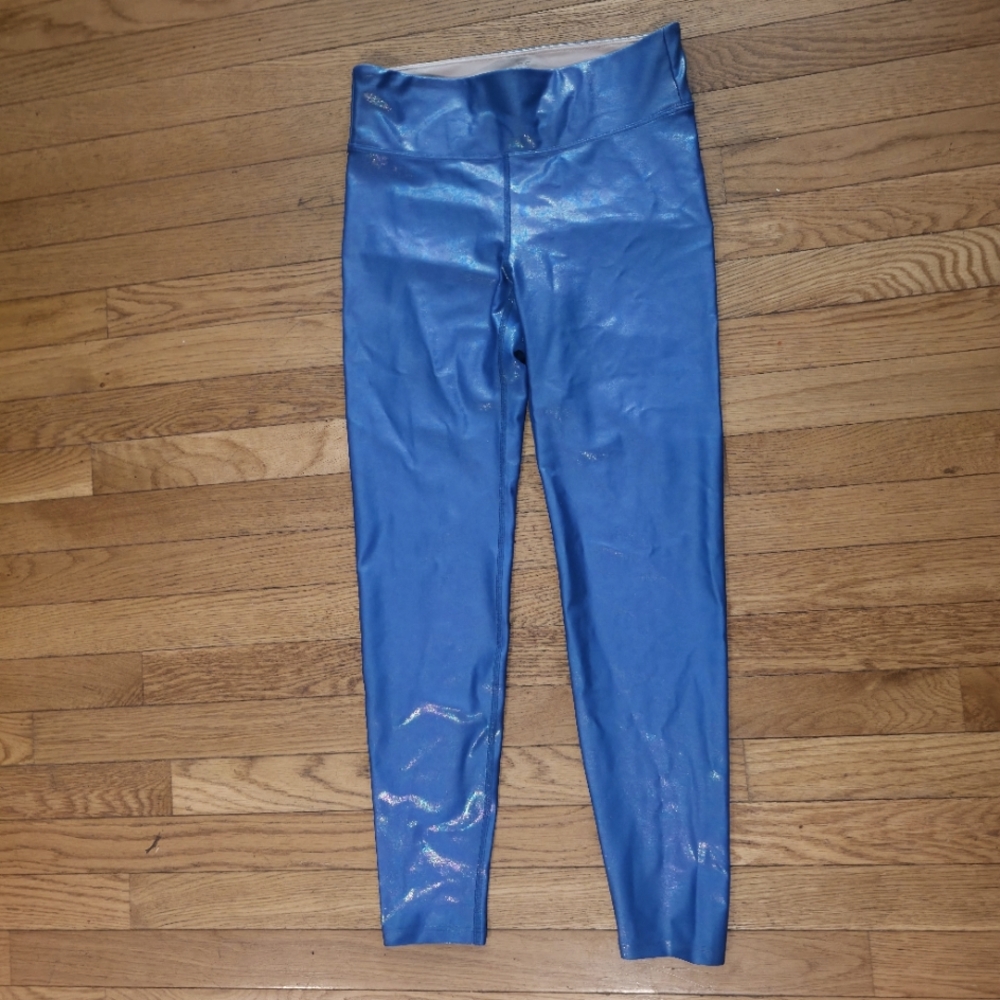 Heroine Sport Shiny Blue Leggings Large